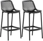 CLP 2er Set Outdoor Barhocker Air Schwarz