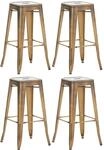 CLP 4er Set Barhocker Joshua Gold