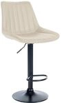 CLP Barhocker Toni Kunstleder Creme/Schwarz