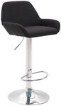 CLP Barhocker Braga Stoff Schwarz/Chrom