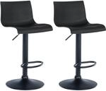 CLP 2er Set Barhocker Branford schwarz/Kunststoff
