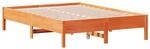 vidaXL Massivholzbett ohne Matratze Wachsbraun 140x190 cm Kiefernholz 842717