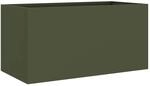 vidaXL Pflanzk&uuml;bel Olivgr&uuml;n 62x30x29 cm Stahl 841592