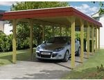 Skan Holz Carport Spreewald 345 cm x 893 cm rote Blende