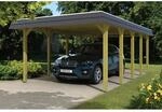 Skan Holz Carport Spreewald 396 cm x 741 cm schwarze Blende