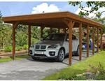 Skan Holz Carport Friesland 397 cm x 860 cm Nussbaum