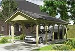 Satteldach-Carport Wallgau 380 x 900 cm Dachlattung