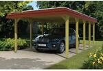 Skan Holz Carport Spreewald 396 cm x 741 cm rote Blende