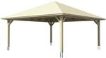 Skan Holz Carport Taunus 634 cm x 634 cm Eiche Hell