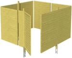 Skan Holz Abstellraum C2 314 x 317 cm Profilschalung Gr&uuml;n impr&auml;gniert