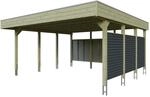Skan Holz Carport Friesland Hybrid 557 cm x 555 cm Gr&uuml;n