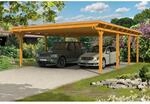 Skan Holz Carport Emsland 613 cm x 846 cm Eiche hell