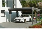 Skan Holz Carport Grunewald 427 cm x 554 cm mit EPDM-Dach Schiefergrau