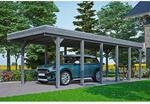 Carport Friesland Schiefergrau 314 x 860 cm mit Aluminiumdach