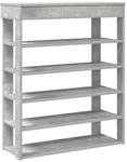vidaXL Schuhregal Betongrau 80x30x98 cm Holzwerkstoff 859935