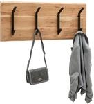 M&ouml;max Wandgarderobe Rivera 4 Schwarz/Akaziefarben