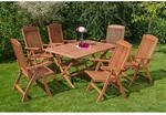Gartenm&ouml;bel-Set Maracaibo 7-tlg. Braun inkl. Tisch 160 cm x 90 cm