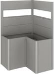 Biohort Sichtschutz zu Belvedere L100 2Stk mit Acrylglas Quarzgrau-Metallic