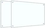 vidaXL K&uuml;chenr&uuml;ckw&auml;nde 2 Stk Transparent 80x50 cm Hartglas 3315793