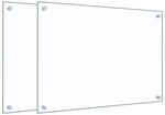 vidaXL K&uuml;chenr&uuml;ckw&auml;nde 2 Stk Transparent 70x50 cm Hartglas 3315790