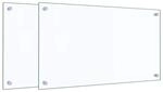 vidaXL K&uuml;chenr&uuml;ckw&auml;nde 2 Stk Transparent 70x40 cm Hartglas 3315789