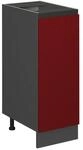 Vicco Apothekerschrank R-Line Rot/Anthrazit 30 cm J-Shape ohne Arbeitsplatte