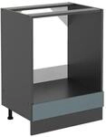 Vicco Herdumbauschrank R-Line Blau-Grau/Anthrazit 60 cm ohne Arbeitsplatte