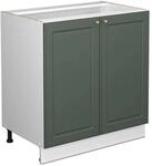 Vicco K&uuml;chenunterschrank Fame-Line Gr&uuml;n-Gold Landhaus/Wei&szlig; 80 x 82 ohne