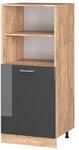 Vicco Herdumbauschrank R-Line Anthrazit Hochglanz/Goldkraft Eiche 60 cm