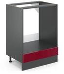 Vicco Herdumbauschrank R-Line Bordeaux Hochglanz/Anthrazit 60 cm ohne...