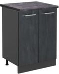 Vicco K&uuml;chenunterschrank R-Line Schwarz Beton Anthrazit 60 cm AP Anthrazit
