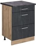 Vicco K&uuml;chenunterschrank R-Line Schubladenschrank f&uuml;r die K&uuml;che Schwarz...