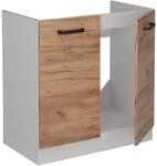 Vicco Sp&uuml;lenunterschrank R-Line Goldkraft Eiche 80 cm ohne Arbeitsplatte