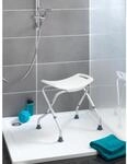 Wenko Badhocker Secura klappbar Kunststoff 53,5 x 44,5-48,0 x 40-47 cm Wei&szlig;