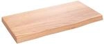 vidaXL Wandregal Hellbraun 40x20x2 cm Massivholz Eiche Behandelt 363623