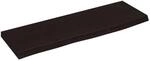 vidaXL Wandregal Dunkelbraun 60x20x2 cm Massivholz Eiche Behandelt 363761