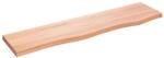 vidaXL Wandregal Hellbraun 80x20x2 cm Massivholz Eiche Behandelt 363659