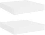 vidaXL Schweberegale 2 Stk Hochglanz-Wei&szlig; 23x23,5x3,8 cm MDF 323740