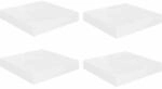 vidaXL Schweberegale 4 Stk Hochglanz-Wei&szlig; 23x23,5x3,8 cm MDF 323741