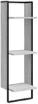 vidaXL Wandregal 3 F&auml;cher Grau Sonoma 30x25x100 cm Holzwerkstoff 836306