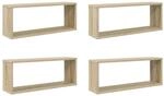 vidaXL W&uuml;rfelregale 4 Stk Sonoma-Eiche 60x15x23 cm Holzwerkstoff 807143