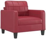 vidaXL Sessel Weinrot 60 cm Kunstleder 359110
