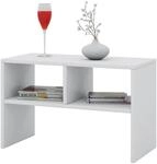 VCM Beistelltisch & Couchtisch Nachto Wei&szlig;