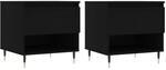 vidaXL Couchtische 2 Stk. Schwarz 50x46x50 cm Holzwerkstoff Modell 2