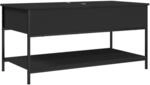 vidaXL Couchtisch Schwarz 100x50x50 cm Holzwerkstoff und Metall