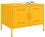 vidaXL Couchtisch Senfgelb 68x50x50,5 cm Kaltgewalzter Stahl