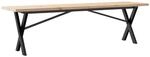 vidaXL Couchtisch X-Gestell 160x40x45,5 cm Massivholz Kiefer Gusseisen