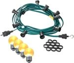 Satisfire Illu- Partylichterkette 10m Gr&uuml;n Terrasse Garten 10 Ultra-Warmwei&szlig;e...