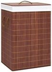 vidaXL Bambus-W&auml;schekorb mit 2 F&auml;chern Braun 72 L 320747