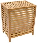 Relaxdays W&auml;schetruhe Bambus Natur mit Deckel Herausnehmbarer W&auml;schesack 60 cm x